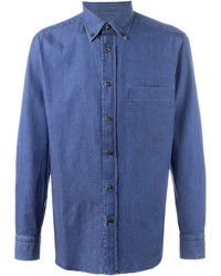 Camicia di jeans blu di Brioni