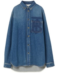 Camicia di jeans blu di Burberry