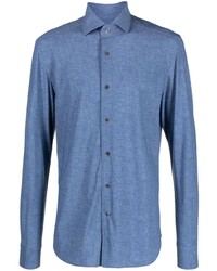 Camicia di jeans blu di Corneliani