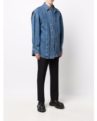 Camicia di jeans blu di Feng Chen Wang