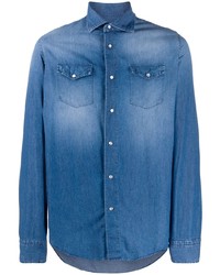 Camicia di jeans blu di Dell'oglio