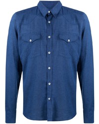 Camicia di jeans blu di Dell'oglio