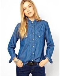 Camicia di jeans blu di Denham