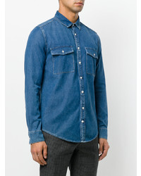 Camicia di jeans blu di MSGM