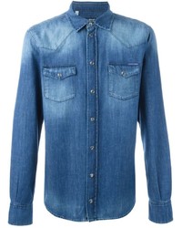 Camicia di jeans blu di Dolce & Gabbana