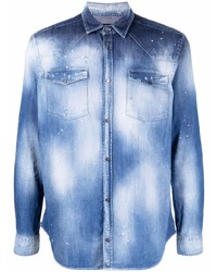 Camicia di jeans blu di Dondup