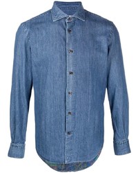 Camicia di jeans blu di Etro