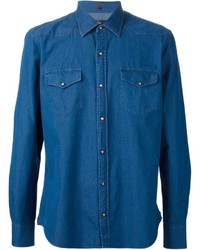 Camicia di jeans blu di Fay