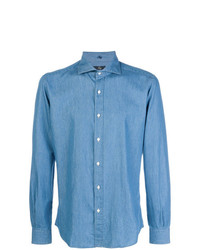 Camicia di jeans blu di Fay