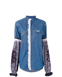 Camicia di jeans blu di Forte Dei Marmi Couture