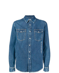 Camicia di jeans blu di Givenchy