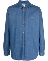 Camicia di jeans blu di Lacoste