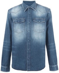 Camicia di jeans blu di Maison Margiela