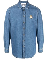 Camicia di jeans blu di Moschino