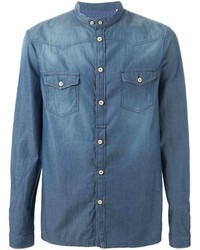 Camicia di jeans blu di Paolo Pecora