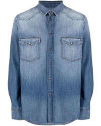 Camicia di jeans blu di PT TORINO