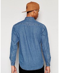Camicia di jeans blu di Pull&Bear