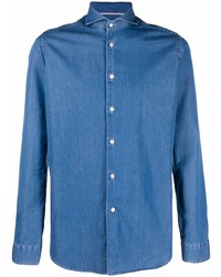 Camicia di jeans blu di Tintoria Mattei