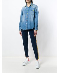 Camicia di jeans blu di Mira Mikati