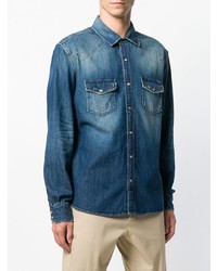 Camicia di jeans blu di 7 For All Mankind