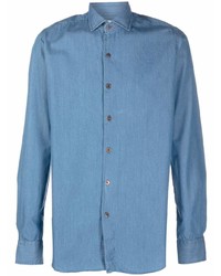 Camicia di jeans blu di Xacus