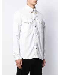 Camicia di jeans decorata bianca di VERSACE JEANS COUTURE