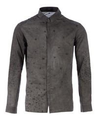 Camicia di jeans decorata grigio scuro di Leclaireur
