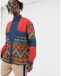 Camicia di jeans geometrica multicolore di ASOS DESIGN