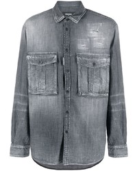 Camicia di jeans grigia di DSQUARED2