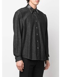 Camicia di jeans grigio scuro di Roberto Cavalli
