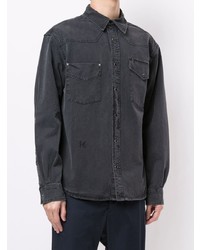 Camicia di jeans grigio scuro di Kenzo