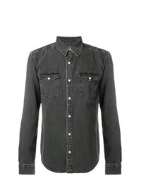 Camicia di jeans grigio scuro di Givenchy