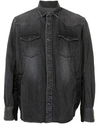 Camicia di jeans grigio scuro di Sacai
