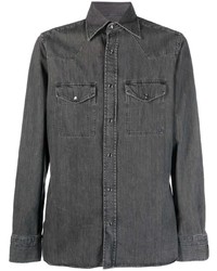 Camicia di jeans grigio scuro di Tom Ford