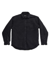 Camicia di jeans nera di Balenciaga