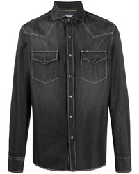 Camicia di jeans nera di Brunello Cucinelli