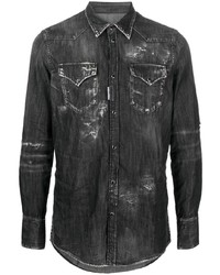 Camicia di jeans nera di DSQUARED2