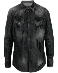 Camicia di jeans nera di DSQUARED2