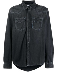 Camicia di jeans nera di Karl Lagerfeld