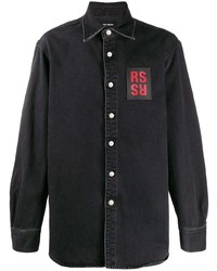 Camicia di jeans nera di Raf Simons