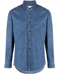 Camicia di jeans ricamata blu di Isabel Marant