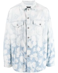 Camicia di jeans stampata azzurra di FIVE CM