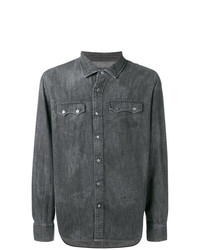 Camicia di jeans stampata grigio scuro di Jeckerson