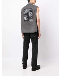 Camicia di jeans stampata grigio scuro di Izzue