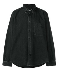Camicia di jeans stampata nera di Balenciaga