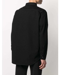 Camicia di jeans stampata nera di Givenchy