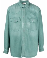 Camicia di jeans verde menta di Isabel Marant