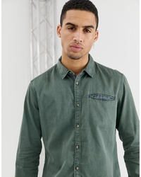 Camicia di jeans verde oliva di Esprit