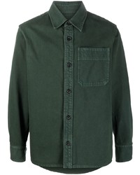 Camicia di jeans verde scuro di A.P.C.