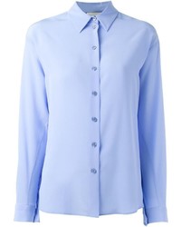 Camicia di seta azzurra di Stella McCartney
